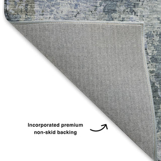 Dalyn Bresca BC6 Blue Machine Washable Area Rug Backing Image