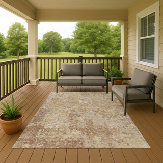 Dalyn Bresca BC6 Copper Machine Washable Area Rug Outdoor Lifestyle Image Feature