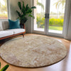 Dalyn Bresca BC6 Copper Machine Washable Area Rug Round Lifestyle Image Feature