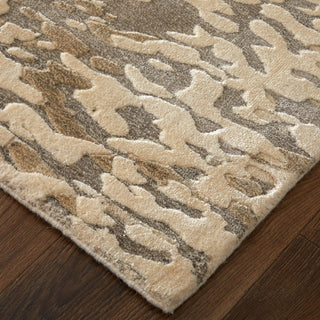 Feizy Braden 8A52F Tan/Taupe Area Rug Corner Image with Rug Pad