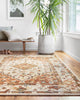 Loloi II Beatty BEA-01 Ivory/Rust Area Rug Lifestyle Image Feature