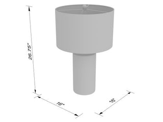 Surya Brenda BED-200 Blue Lamp Line Drawing
