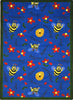 Joy Carpets Kid Essentials Bee Attitudes Blue Area Rug