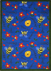 Joy Carpets Kid Essentials Bee Attitudes Blue Area Rug