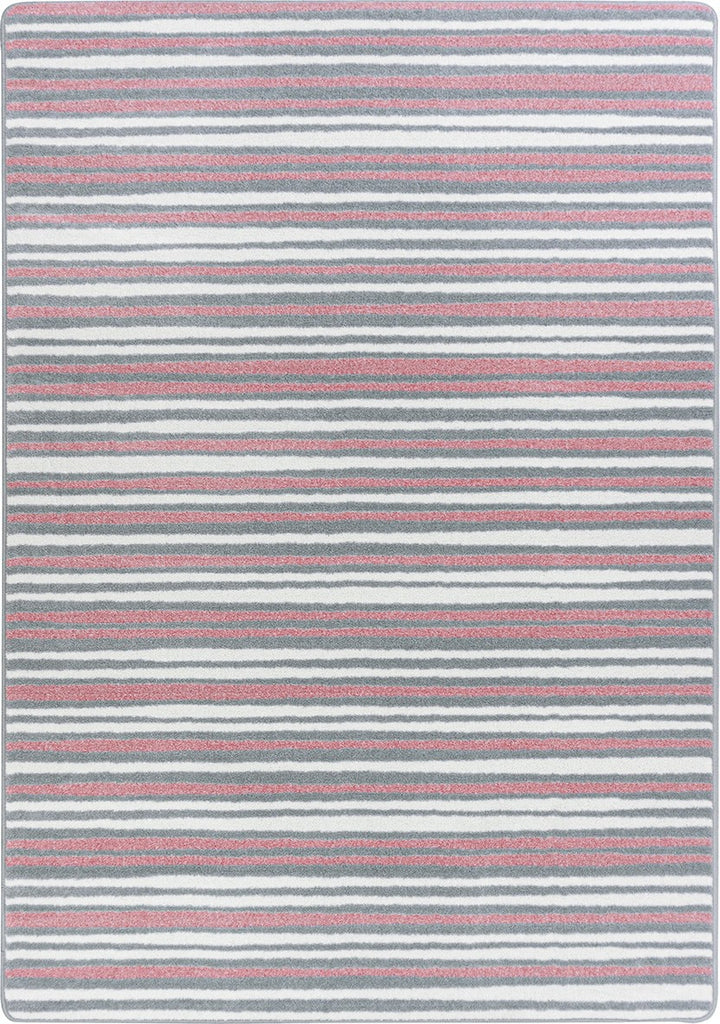 Joy Carpets Claremont Kids Between the Lines Blush Area Rug