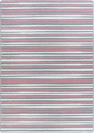 Joy Carpets Claremont Kids Between the Lines Blush Area Rug