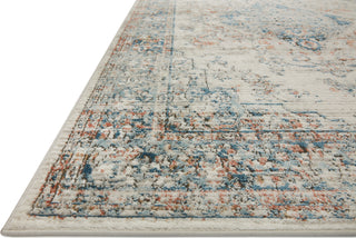 Loloi II Bianca BIA-10 Ivory/Ocean Area Rug Corner Image