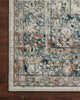 Loloi II Bianca BIA-10 Ivory/Ocean Area Rug Corner Image