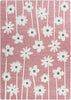 Joy Carpets Claremont Kids Big Blooms Blush Area Rug