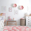 Joy Carpets Claremont Kids Big Blooms Blush Area Rug