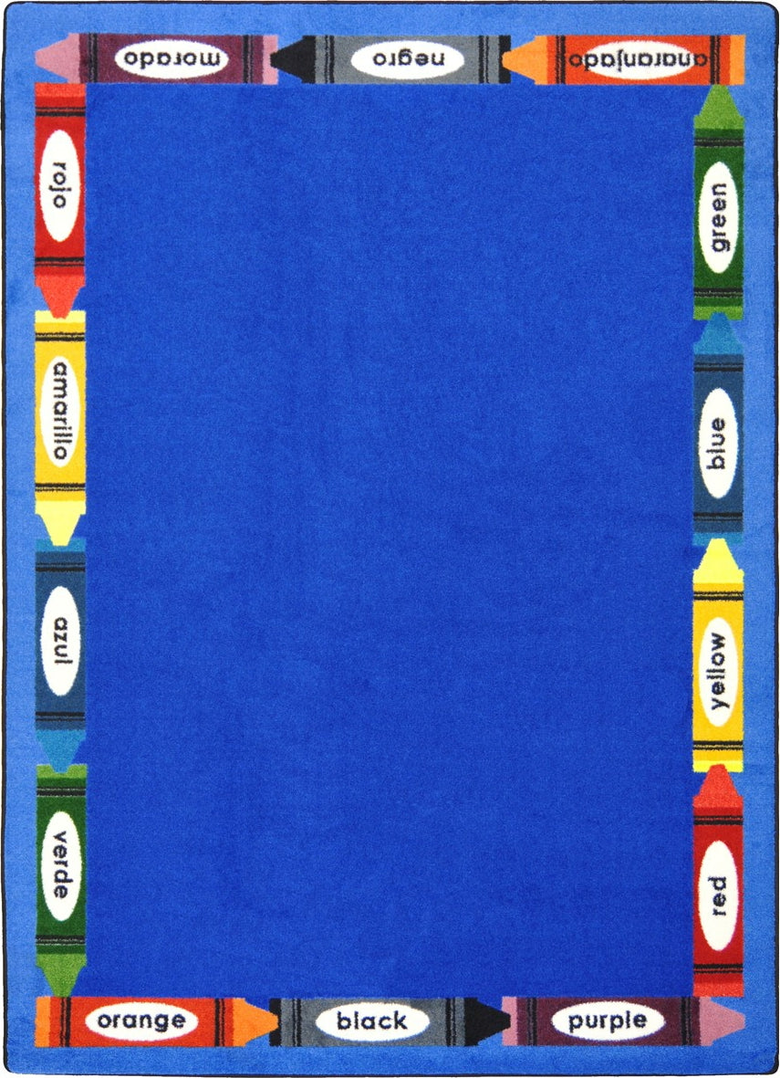 Joy Carpets Kid Essentials Bilingual Colors Multi Area Rug
