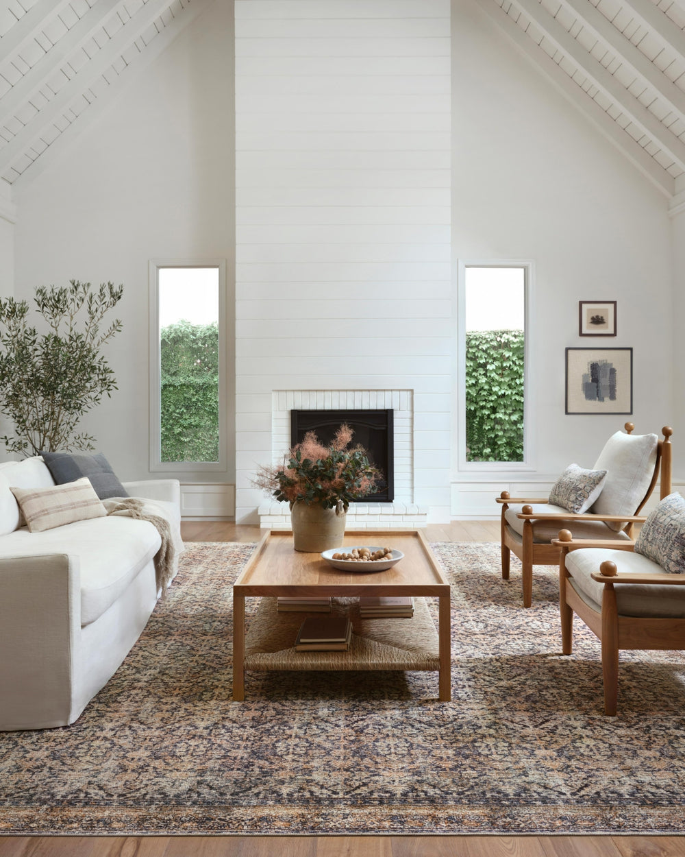 Amber Lewis x Loloi Billie BIL-01 Ink Area Rug Lifestyle Image Feature