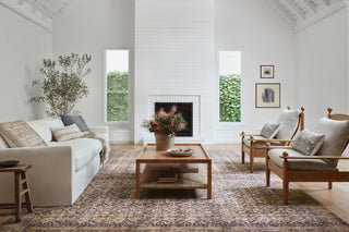 Amber Lewis x Loloi Billie BIL-01 Ink Area Rug Lifestyle Image Feature