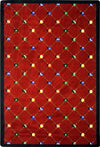 Joy Carpets Games People Play Billiards Red Area Rug