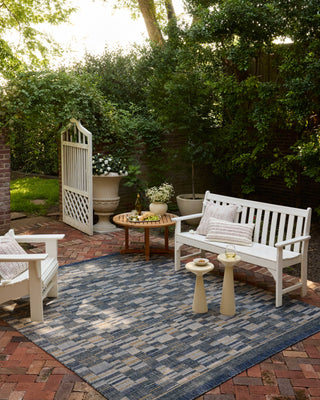 Loloi II Birch BIR-04 Denim / Gold Area Rug Lifestyle Image Feature