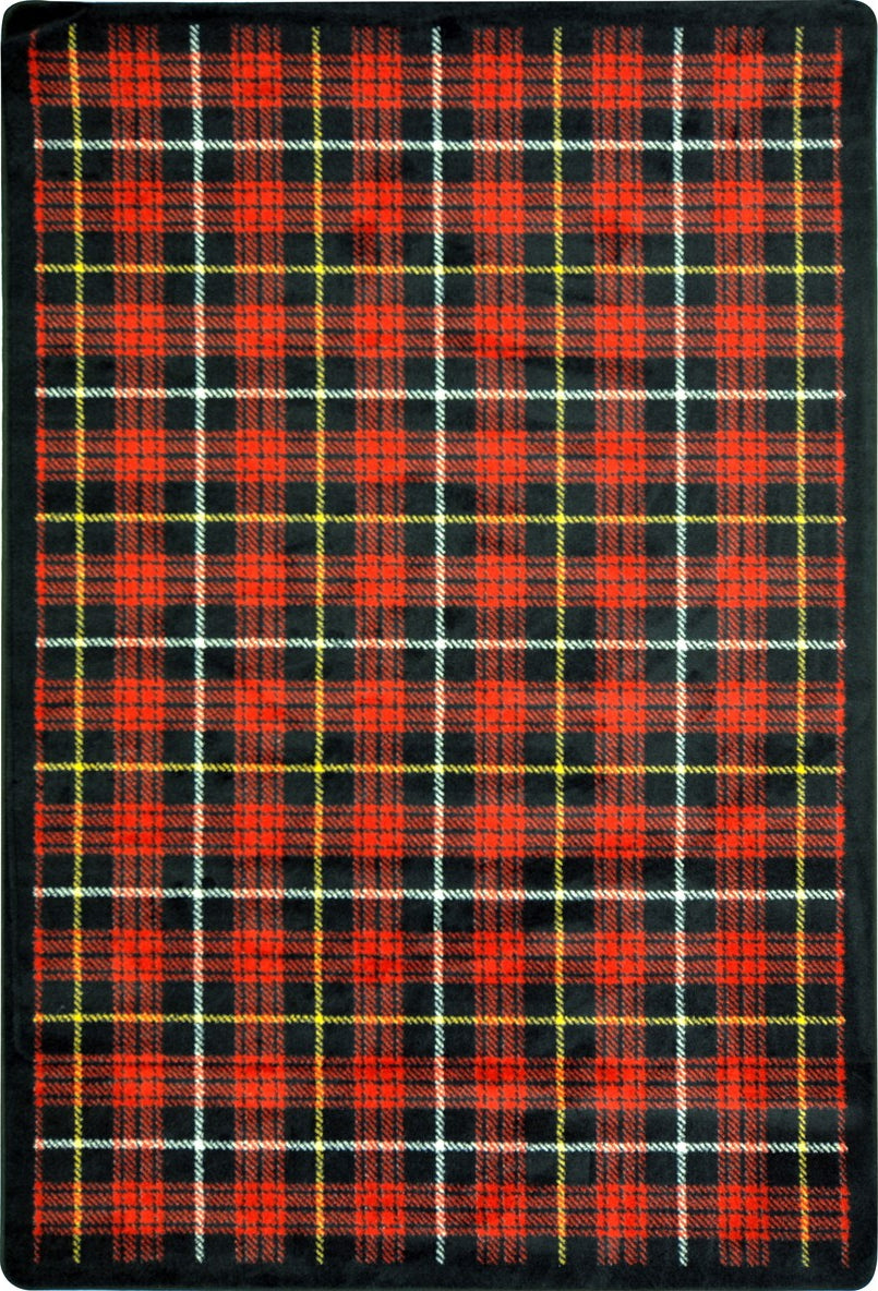 Joy Carpets Kaleidoscope Bit O' Scotch Lumberjack Red Area Rug