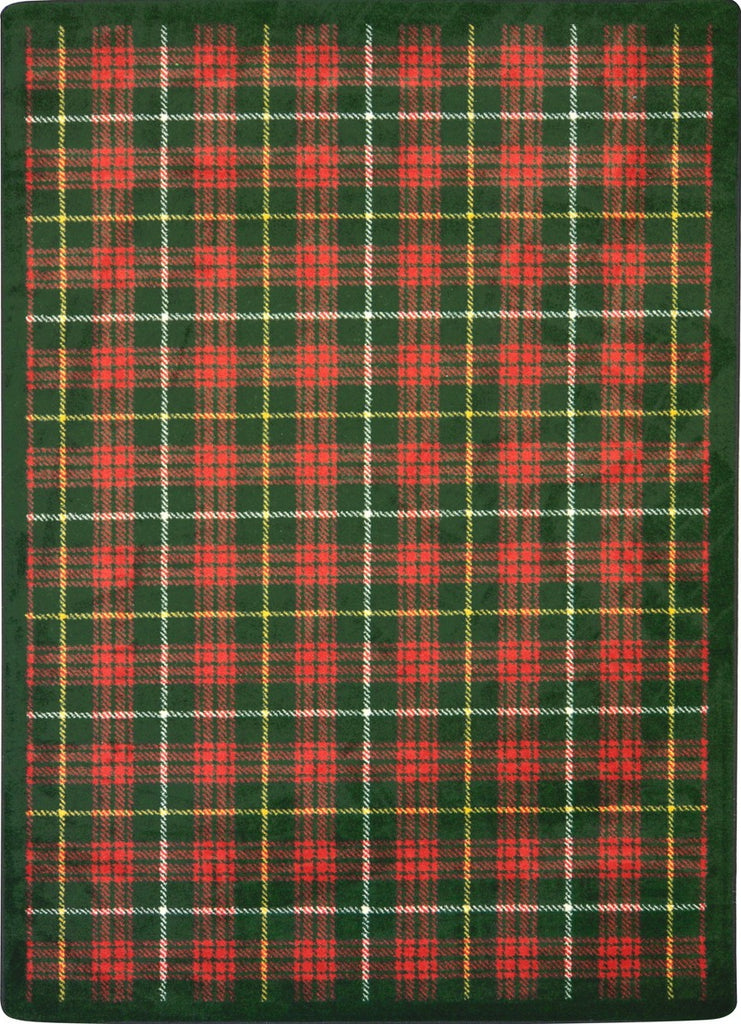 Joy Carpets Kaleidoscope Bit O' Scotch Tartan Green Area Rug