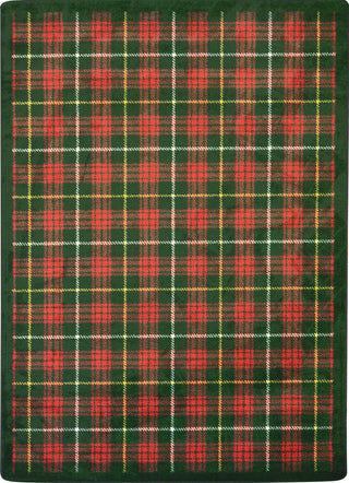 Joy Carpets Kaleidoscope Bit O' Scotch Tartan Green Area Rug