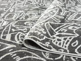 Kalaty Bklnwrks BK1271 Grey Area Rug Corner Image