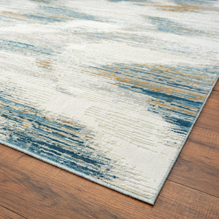 N Natori BLISS BL-117 Ikat Blue/Grey Area Rug