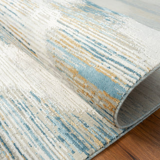 N Natori BLISS BL-117 Ikat Blue/Grey Area Rug