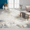 N Natori BLISS BL-118 Abstract Floral Neutrals Area Rug