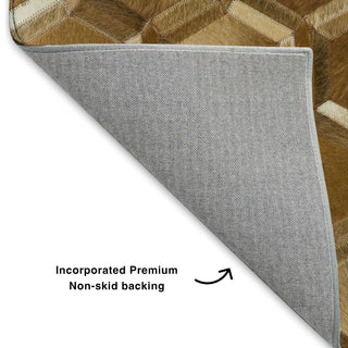 Dalyn Bozeman BM1 Brown Machine Washable Area Rug Backing Image