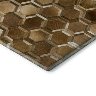 Dalyn Bozeman BM1 Brown Machine Washable Area Rug Corner Image