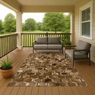 Dalyn Bozeman BM1 Brown Machine Washable Area Rug Outdoor Lifestyle Image Feature