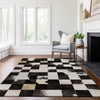 Dalyn Bozeman BM10 Black Machine Washable Area Rug Lifestyle Image Feature