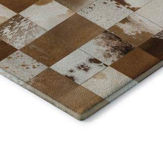 Dalyn Bozeman BM10 Brown Machine Washable Area Rug Corner Image
