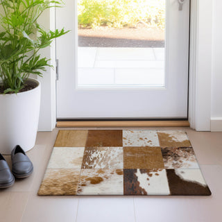 Dalyn Bozeman BM10 Brown Machine Washable Area Rug Scatter Lifestyle Image Feature