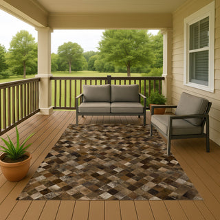 Dalyn Bozeman BM2 Brown Machine Washable Area Rug Outdoor Lifestyle Image Feature