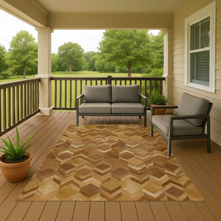 Dalyn Bozeman BM5 Rust Machine Washable Area Rug Outdoor Lifestyle Image Feature
