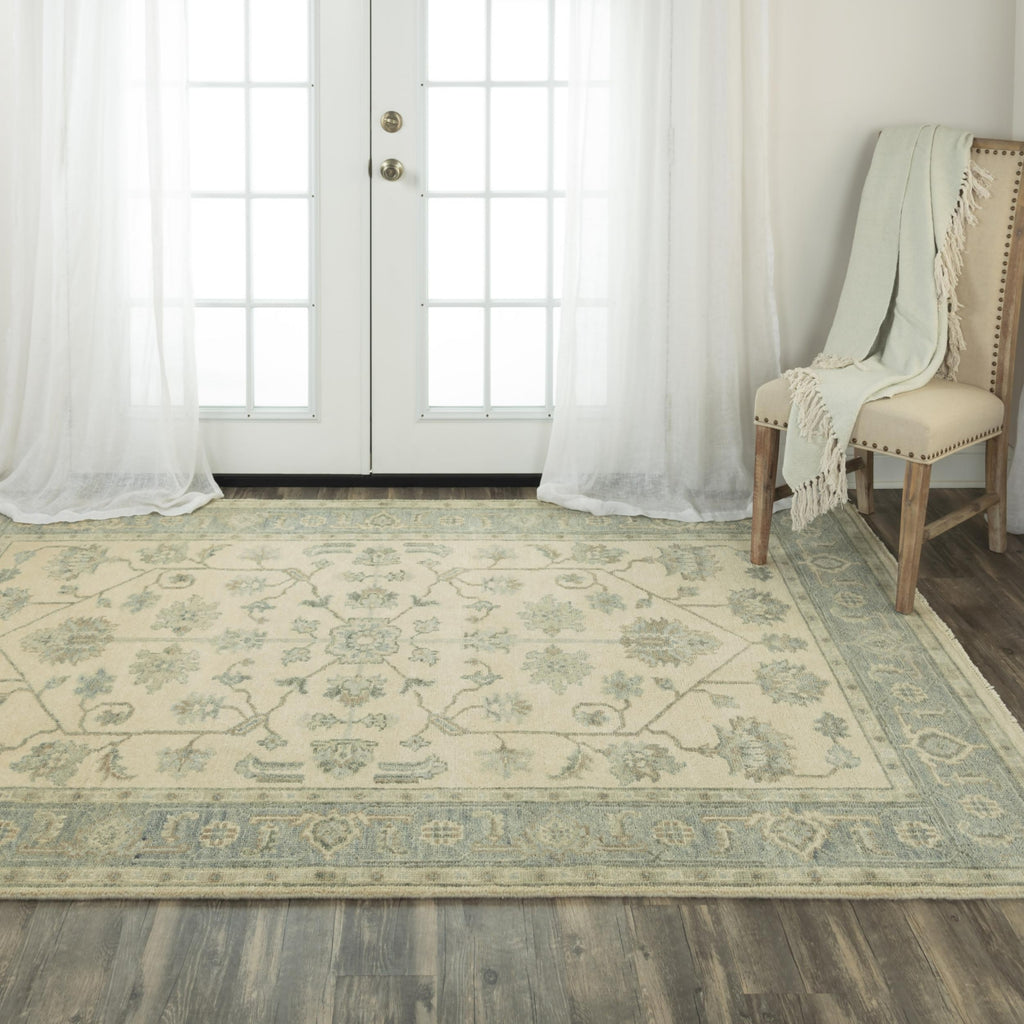 Rizzy Belmont BMT960 Ivory/Blue Area Rug Roomscene Image Feature