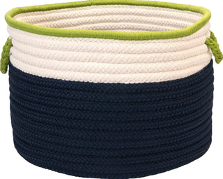 Colonial Mills In The Band Storage Bins BN51 Navy and Bright Green