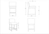 Surya Benton BNTN-002 Taupe / Brown Furniture Line Drawing