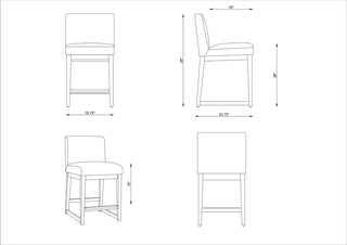 Surya Benton BNTN-002 Taupe / Brown Furniture Line Drawing