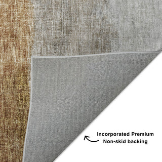 Dalyn Boca BO1 Brown Machine Washable Area Rug Backing Image