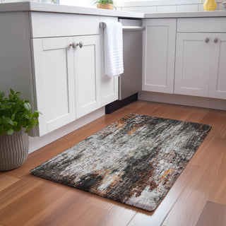 Dalyn Boca BO10 Gray Machine Washable Area Rug Scatter Lifestyle Image Feature