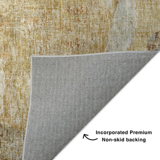 Dalyn Boca BO11 Taupe Machine Washable Area Rug Backing Image