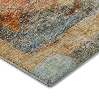 Dalyn Boca BO11 Teal Machine Washable Area Rug Corner Image
