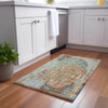 Dalyn Boca BO11 Teal Machine Washable Area Rug Scatter Lifestyle Image Feature
