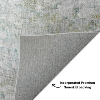 Dalyn Boca BO3 Seafoam Machine Washable Area Rug Backing Image