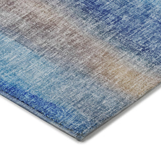 Dalyn Boca BO4 Blue Machine Washable Area Rug Corner Image