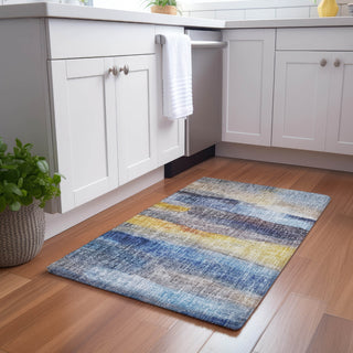 Dalyn Boca BO4 Blue Machine Washable Area Rug Scatter Lifestyle Image Feature