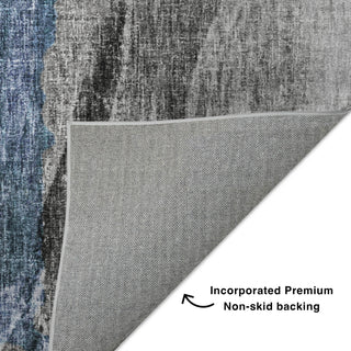 Dalyn Boca BO6 Pewter Machine Washable Area Rug Backing Image