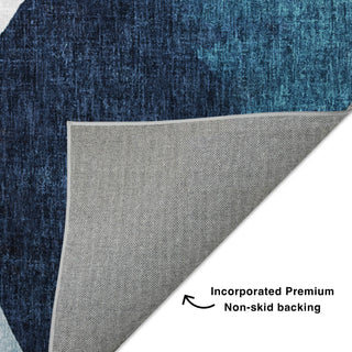 Dalyn Boca BO7 Denim Machine Washable Area Rug Backing Image