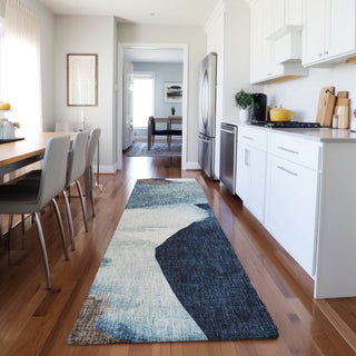 Dalyn Boca BO7 Denim Machine Washable Area Rug Runner Lifestyle Image Feature