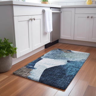Dalyn Boca BO7 Denim Machine Washable Area Rug Scatter Lifestyle Image Feature